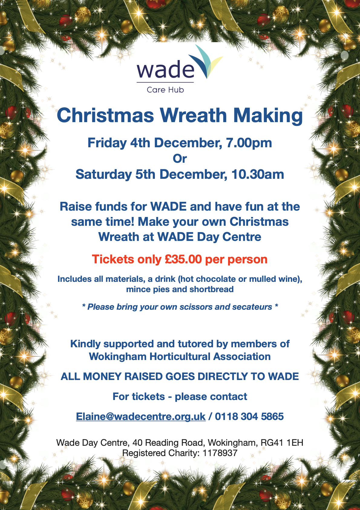WADE Wreath Making Fundraiser December 2026 v3.1